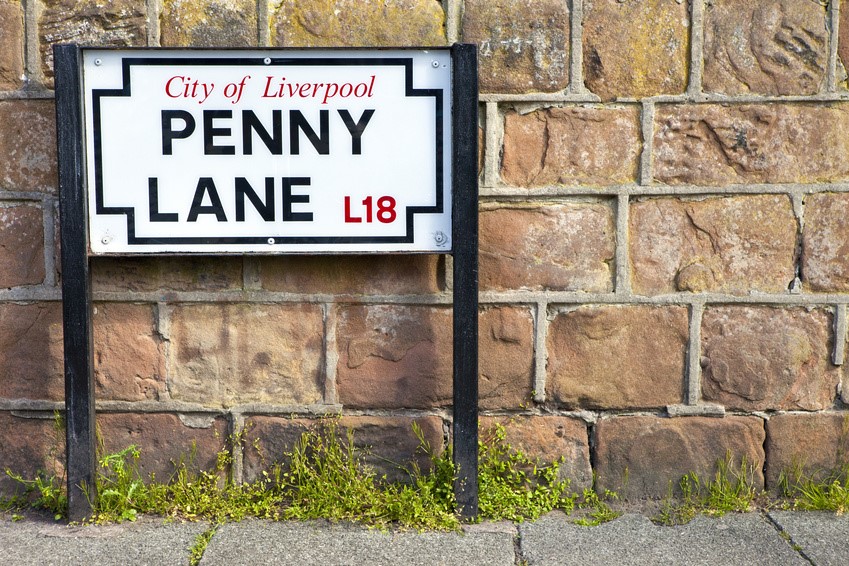 Beatles Penny Lane in Liverpool