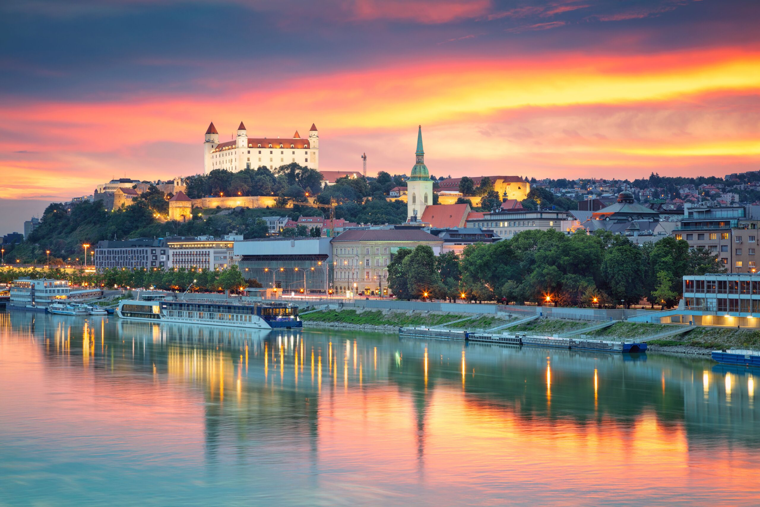 Stunning Danube River, Slovenia Glorious Bratislava in Winter