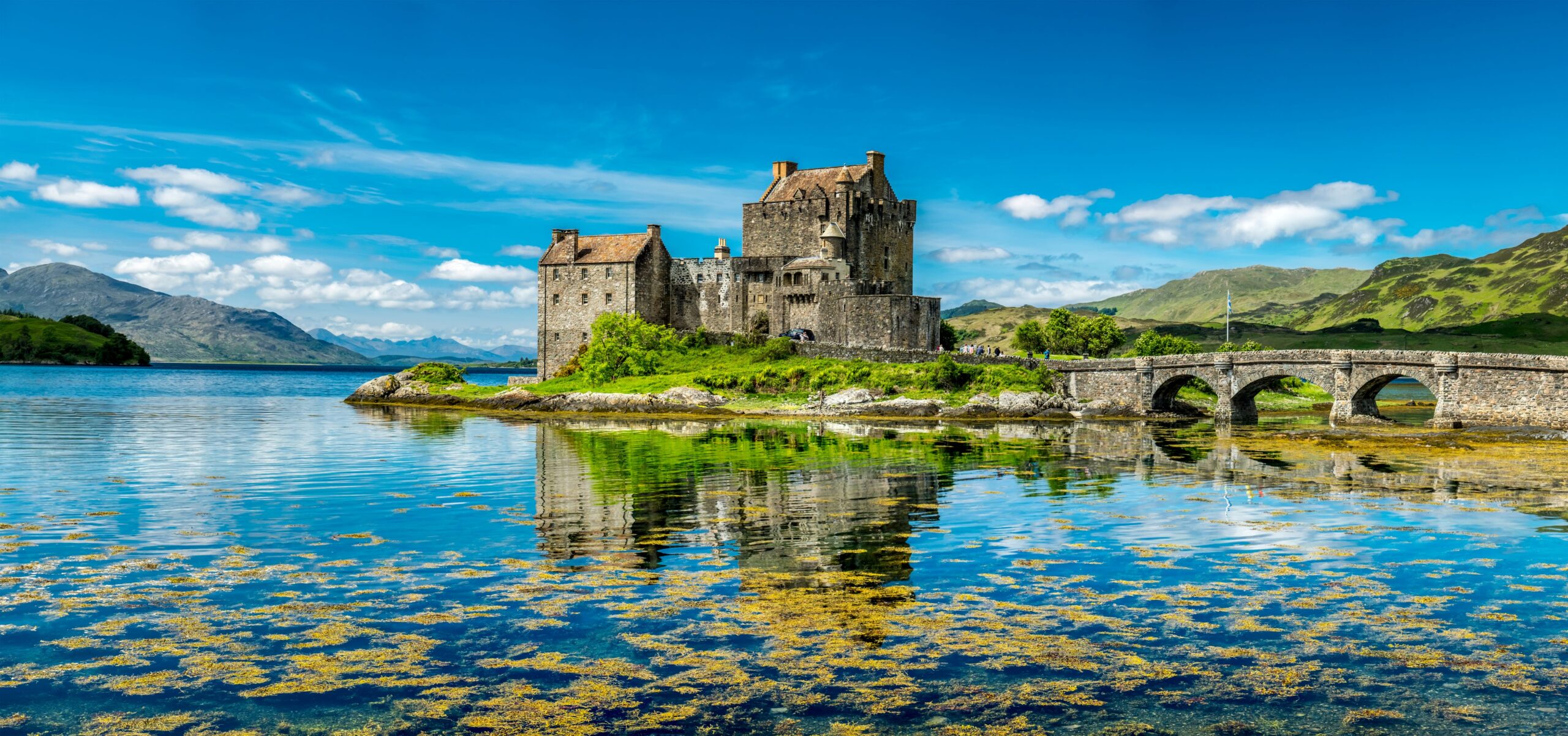 Urquhart Castle overlooking Loch Ness in the Scottish Highlands
