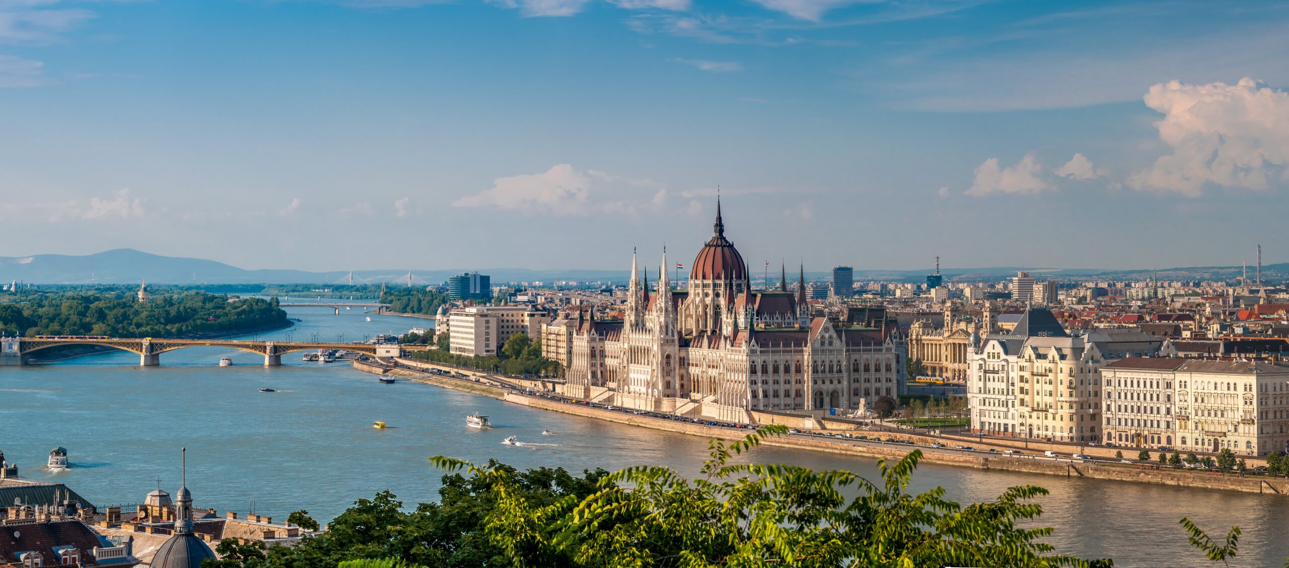 Danube River and Hungarian Parliament Building in Budapest showcasing iconic European river cruise destination