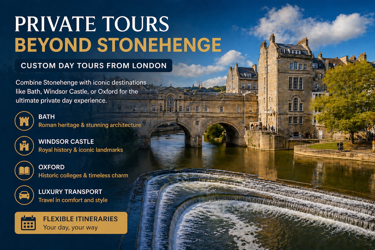 private Stonehenge tours Bath Windsor Oxford custom day tours from London luxury itinerary