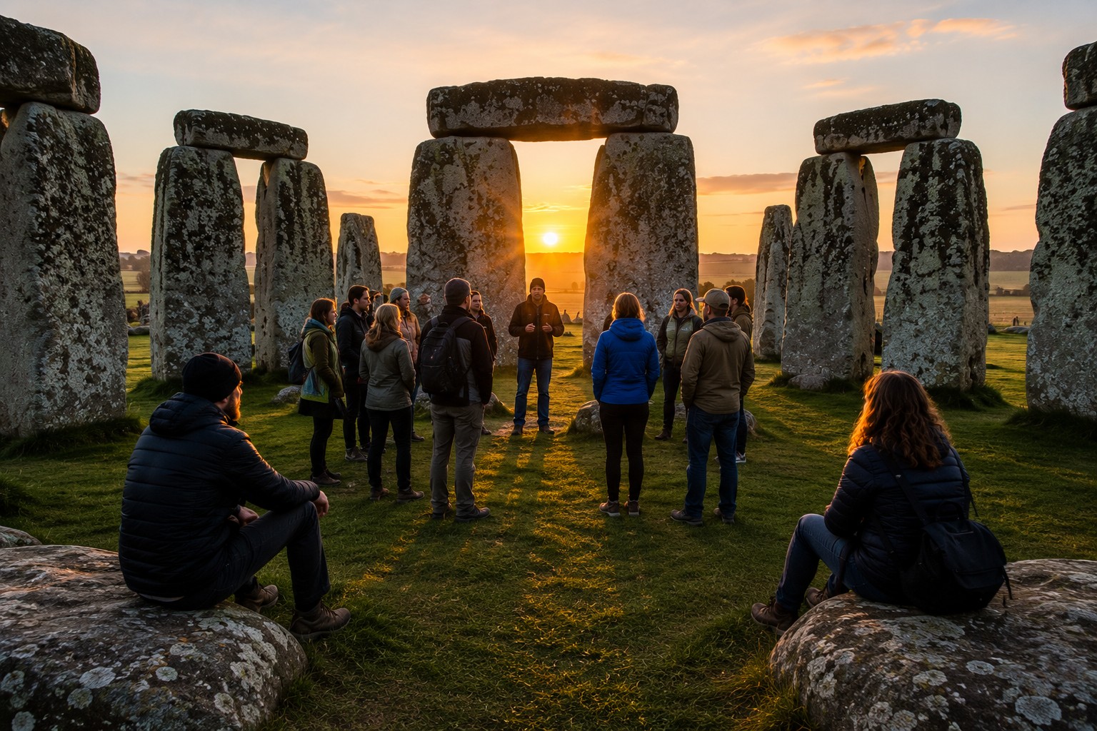 Stonehenge Inner Circle small group experience inside the stones at sunrise with peaceful atmosphere